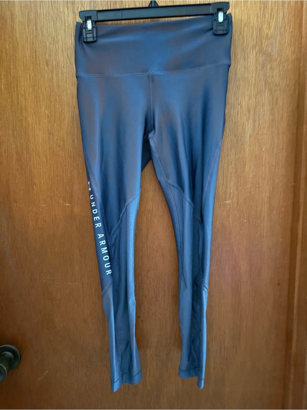 Under Armour Heatgear Armour Blue Mesh Graphic Ankle Crop Leggings